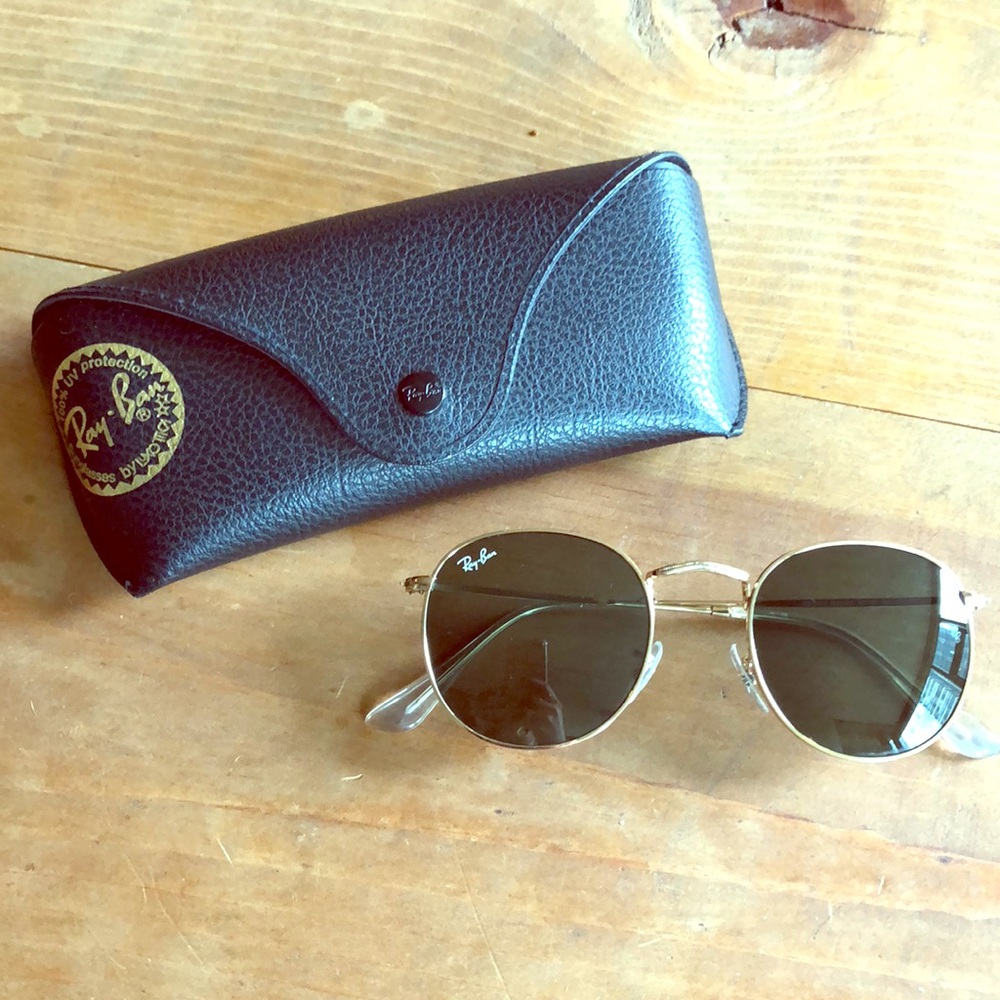 Ray ban gold round sunglasses